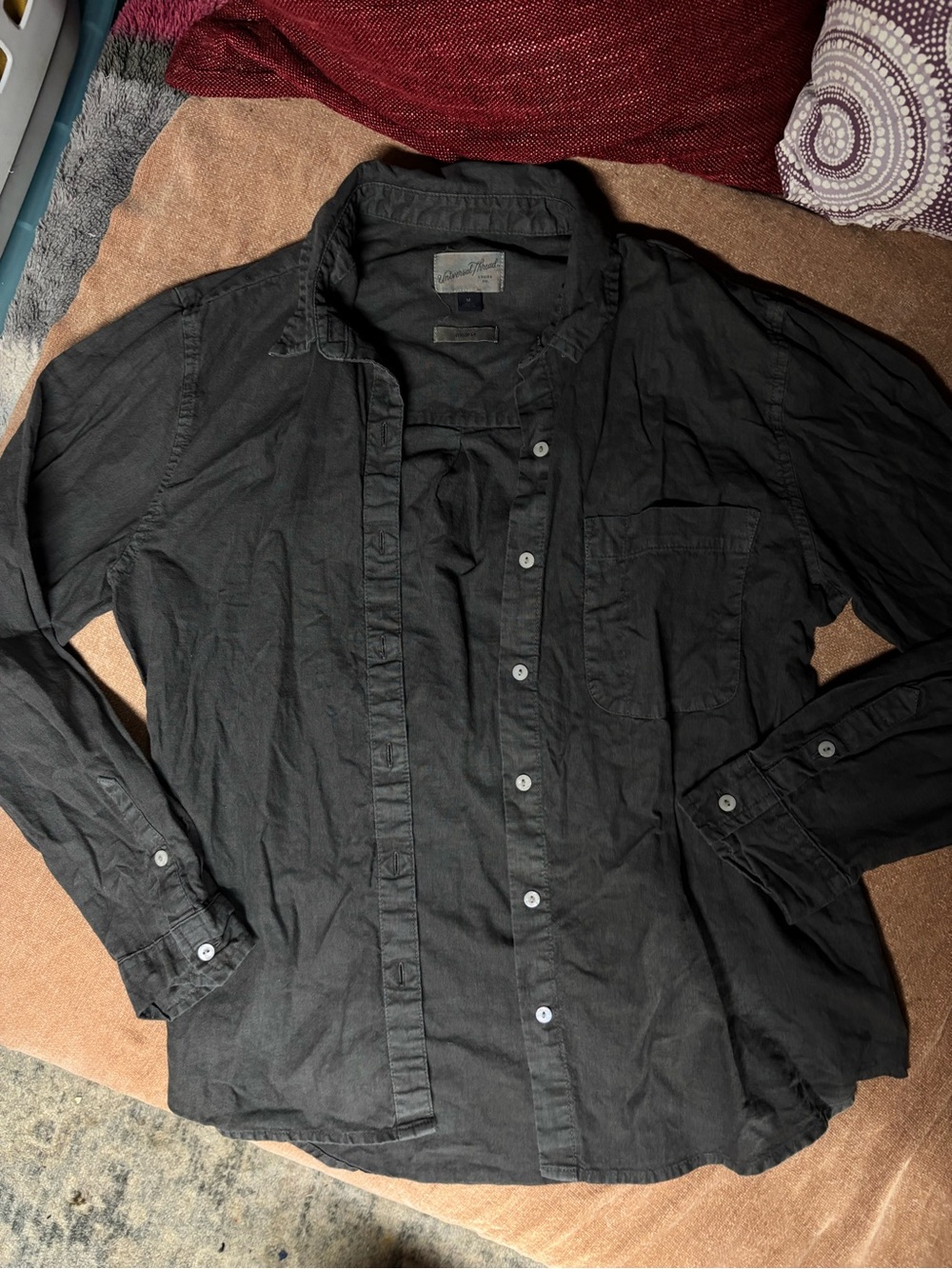 Universal Thread Black Button-Front Shirt